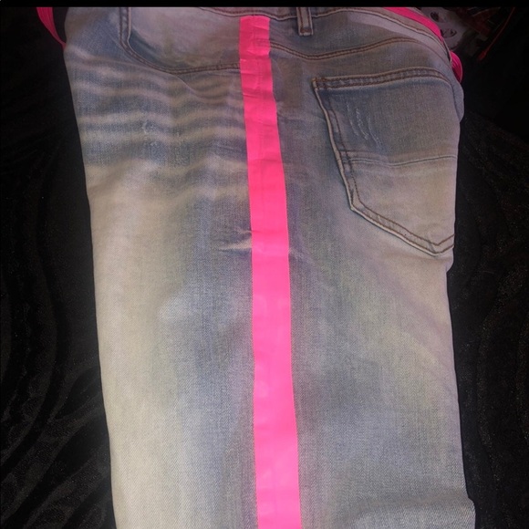 Mens Balenciaga Jeans with Pink stripe - Picture 9 of 11